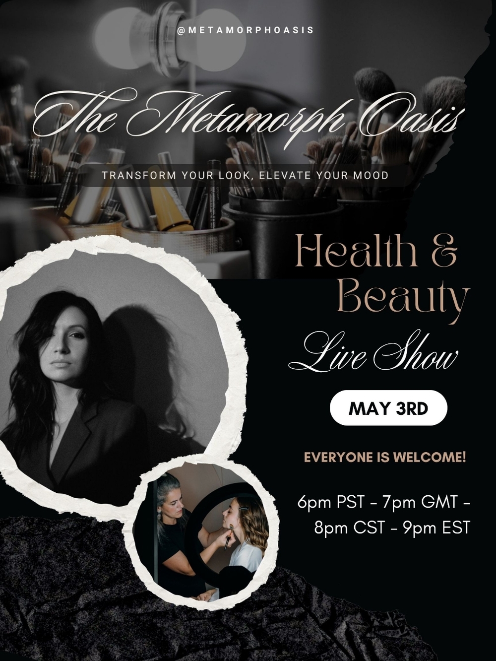 GOING LIVE SUN MAY 3RD 7PM GMT (6PM PST - 8PM CST - 9PM EST) - LIVE SHOW FLYERS